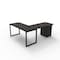 We'Re It Connect It L-Shaped Desk, 77 in D X 30 in H, 60 in W X Thermally Fused Laminate DI60304824L1BBF-BLK-ESP - alternate 3